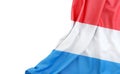 Flag of Luxembourg with empty space on the left. Isolated. 3D Rendering Royalty Free Stock Photo