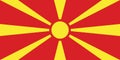 Flag Of Macedonia. Used for travel agencies, history books, and atlases. Europe, travel