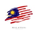 Flag of Malaysia. Vector illustration on a white background Royalty Free Stock Photo