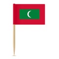 Flag of Maldives. Flag toothpick 10eps