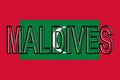 Flag of the Maldives Word.