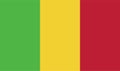 Flag Mali, abstract flag of strips.