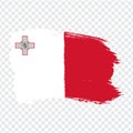 Flag Malta from brush strokes. Flag Malta transparent background for your web site design, logo, app, UI.