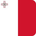 Flag Malta Europe illustration vector eps