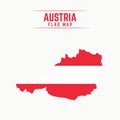 Flag Map Of Austria. Austria Flag Map Royalty Free Stock Photo