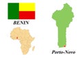 Flag map capital of Benin