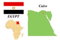 Flag map capital of Egypt