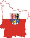 Flag map of ERLANGEN, GERMANY Royalty Free Stock Photo