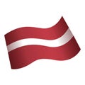 Flag map icon cartoon vector. Latvia country