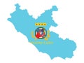 Flag Map of Lazio