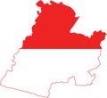 Flag map of MINDEN, GERMANY Royalty Free Stock Photo