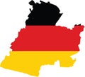 Flag map of MINDEN, GERMANY Royalty Free Stock Photo