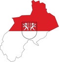 Flag map of WITTEN, GERMANY Royalty Free Stock Photo