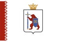 Flag of Mari El oblast repubblic Royalty Free Stock Photo