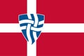 Flag of Mariagerfjord in North Jutland Region of Denmark