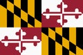 Flag of Maryland. Official colors. Flat vector illustration Royalty Free Stock Photo