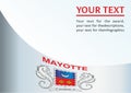 Flag of Mayotte. French overseas department. Royalty Free Stock Photo