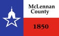 Flag of McLennan County. America. USA