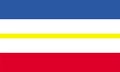 Flag of Mecklenburg-Vorpommern (Federal Republic of Germany, Bundesrepublik Deutschland) Royalty Free Stock Photo