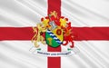 Flag of Metropolitan Borough of Tameside city, England Royalty Free Stock Photo