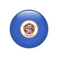 Flag Minnesota button