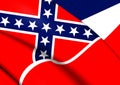 Flag of Mississippi, USA.