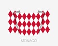 Flag of Monaco. Alternate Design Version. Flat Icon Waving Flag