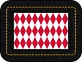Flag of Monaco. Alternate Design Version. Vector Icon on Black L