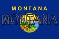 Flag of Montana Word