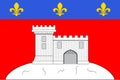 Flag of Montbrison in Loire of Auvergne-Rhone-Alpes region in France