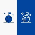 Flag, Moon, Space Line and Glyph Solid icon Blue banner Line and Glyph Solid icon Blue banner