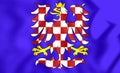 Flag of Moravia, Czech Republic. Royalty Free Stock Photo