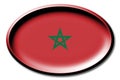 Morocco - round country flag with an edge