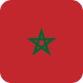 Flag Morocco Africa illustration vector eps