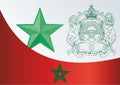 Flag of Morocco, Kingdom of Morocco. vector illustration.