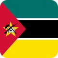 Flag Mozambique Africa illustration vector eps