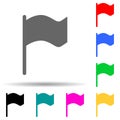 flag multi color style icon. Simple thin line, outline vector of web icons for ui and ux, website or mobile application