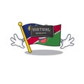 Flag namibia cartoon virtual reality with the shape