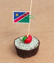Flag of namibia on cupcake