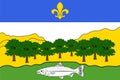 Flag of Nantua in Ain of Auvergne-Rhone-Alpes region in France