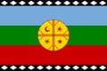 flag of Native peoples of South America Mapuche. flag representing ethnic group or culture, regional authorities. no flagpole.