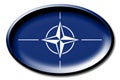 NATO, North Atlantic Treaty Organisation - round country flag with an edge Royalty Free Stock Photo