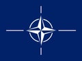 The flag of NATO the North Atlantic Treaty Organization illustration