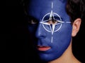 Flag of NATO Royalty Free Stock Photo