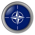 Flag of NATO round as a button Royalty Free Stock Photo