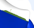 Flag of Navassa Island. 3D Illustration