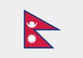 Flag of Nepal, featuring a distinctive non-rectangular design with Royalty Free Stock Photo