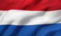 Flag of Netherlands blowing in the wind Royalty Free Stock Photo