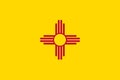 Flag of New Mexico. Official colors. Flat vector illustration