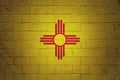 Flag of New Mexico painted on a wall Royalty Free Stock Photo
